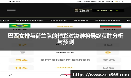 巴西女排与荷兰队的精彩对决谁将最终获胜分析与预测